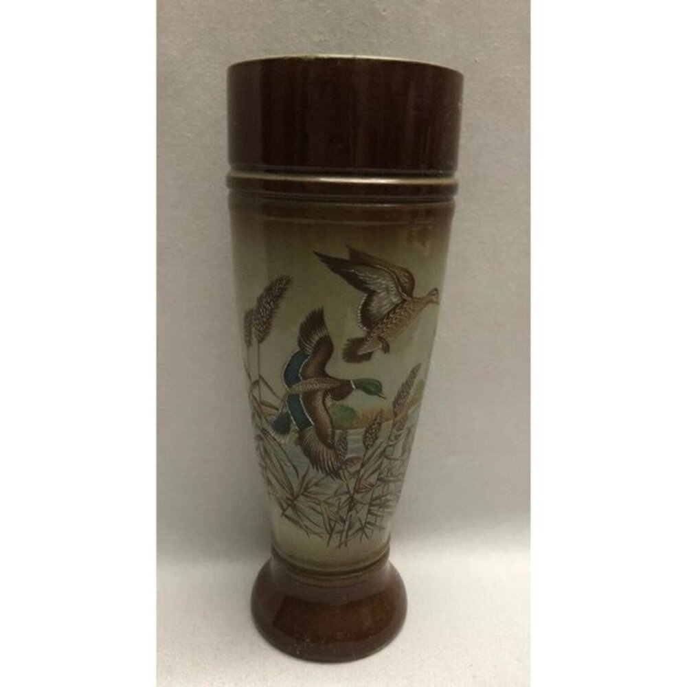 Vintage Thewalt Beer Stein Flying Ducks Scene Stoneware 9" West Germany